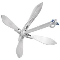 VidaXL Anker met touw inklapbaar 12 kg thermisch verzinkt gietijzer - thumbnail