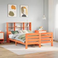 Bedframe zonder matras massief grenenhout wasbruin 120x190 cm - thumbnail