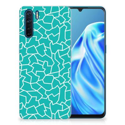 OPPO A91 | Hoesje maken | Cracks Blue