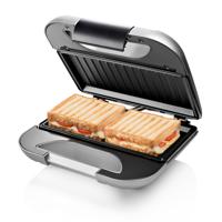 Princess 127003 Sandwichmaker Zwart/Zilver - thumbnail