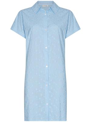 Blauwe katoenen doorknooppyjama Pastunette