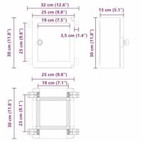 VidaXL Bedieningskast grijs 47 x 20 x 60 cm abs kunststof - thumbnail
