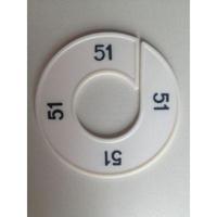 Maatring 9cm wit/zwart 51 - thumbnail