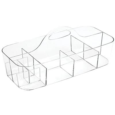 mDesign - Organizer - perfecte opbergbak/bureau-organizer - geweldig voor teken- en knutselspullen en naaigerei - plastic - doorzichtig