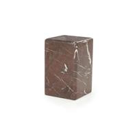 By-Boo Bijzettafel 'Dice' Marmer, 30 x 30cm, kleur Rood - thumbnail