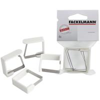 Fackelmann Tafelkleed Klemmen 4 Stuks 45 mm RVS/Wit - thumbnail