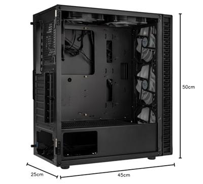Kolink OBSERVATORY HF MB computerbehuizing Midi Tower Zwart Kolink OBSERVATORY HF MB computerbehuizing Midi Tower Zwart