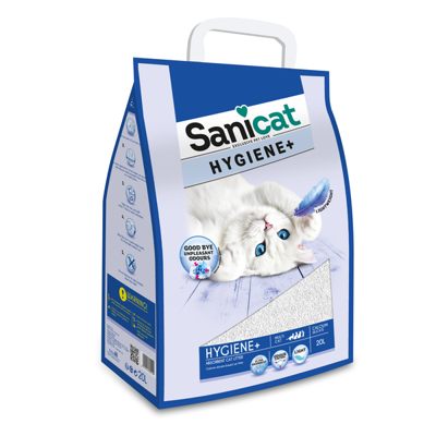 Sanicat Hygiene+ kattenbakvulling 2 x 20 liter