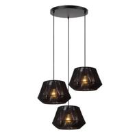 Lucide JESSICA - Hanglamp - Ø 35,5 cm - 3xE27 - Zwart - thumbnail
