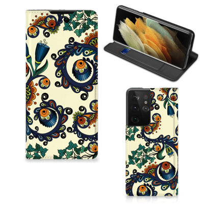 Telefoon Hoesje Samsung Galaxy S21 Ultra Barok Flower