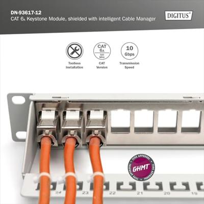 Digitus RJ45-inbouwmodule Keystone CAT 6A 1 stuk(s)