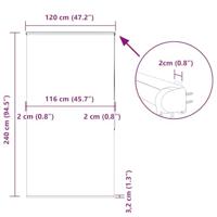 Doucherolgordijn met cassette 120x240 cm stofbreedte 116 cm - thumbnail