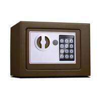 17E Home Mini elektronische beveiliging Lock box Wandkast veiligheid box zonder munt bediende functie (brons) - thumbnail