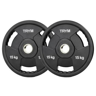 TRYM Olympische halterschijven set 2 x 15 kg - 50 mm TRYM Olympische halterschijven set 2 x 15 kg - 50 mm