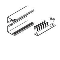 Connector 55 mm, voor een draai-inschuifdeur, LM 650 mm, kleurloos geanodiseerd, 2 stuks - thumbnail