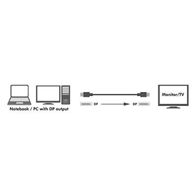 LogiLink CV0120 DisplayPort kabel 2 m Zwart