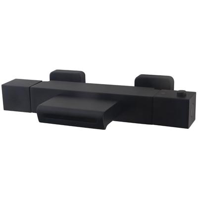 Wiesbaden Rombo Thermostaatkraan met Waterval Uitloop - Mat Zwart