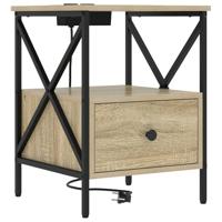Nachtkastje 2 pcs Sonoma eiken 41,5 x 40,5 x 55 cm Bewerkt hout - thumbnail