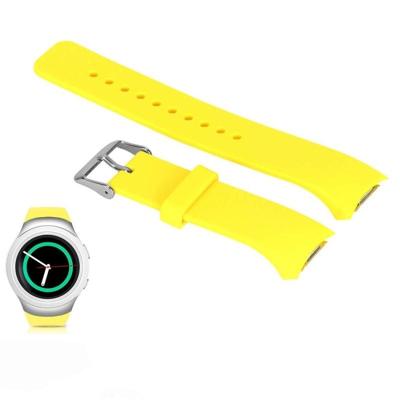 Solid Color Polsband Horloge Band voor Galaxy Gear S2 R720 (Geel)