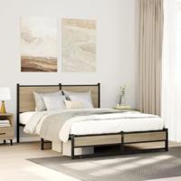 Bedframe zonder matras metaal sonoma eikenkleurig 140x190 cm - thumbnail