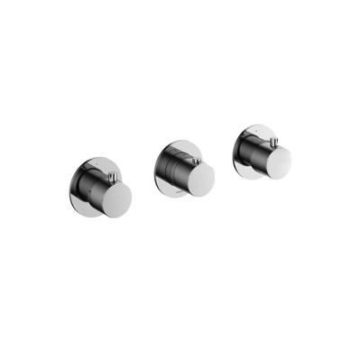 Hotbath Cobber - Afbouwdeel voor Inbouw Douchethermostaat - 2 Stopkranen - Chroom - V01