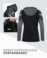 JAKO 6822D Jas Met Kap Performance Dames - Zwart/Antra Light - 42 - thumbnail