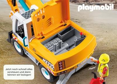PLAYMOBIL 71749 Mechanische graafmachine en arbeider - thumbnail