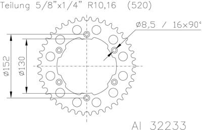 ESJOT Chain wheel 520 48z alu silver