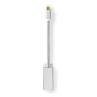 Nedis CCTB37450AL02 Mini Displayport-kabel Displayport 1.2 Mini-displayport Male Displayport Female 21.6 Gbps Verguld 0.20 M Rond Gebreid Zilver Cover Window Box - thumbnail