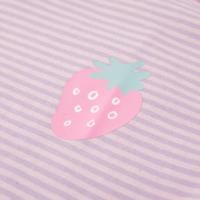 Kindershirt met mouwen met ruches 140 lila - thumbnail