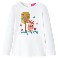 VidaXL Kindershirt met lange mouwen 116 ecru - thumbnail
