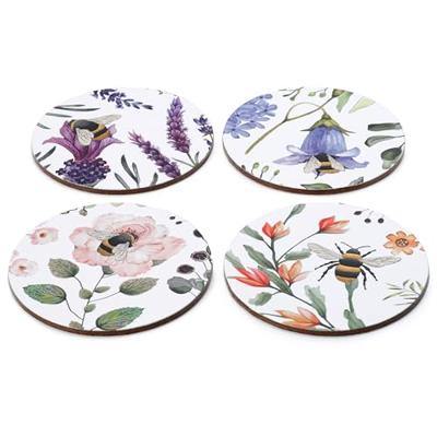 Nectar Meadows Bij Bij Set 4 Onderzetters