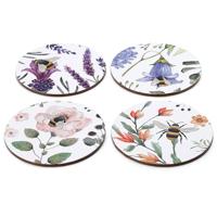 Nectar Meadows Bij Bij Set 4 Onderzetters - thumbnail