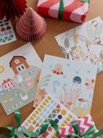 Set van geometrische stickers meerkleurig - thumbnail