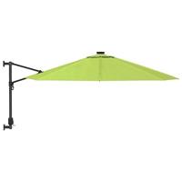 VidaXL Wandparasol met leds 290 cm appelgroen - thumbnail