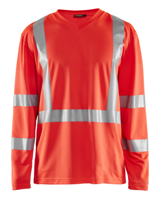 Blåkläder UV-T-Shirt lange mouw High-Vis 33831011 | High-Vis Rood | Maat XS - 7330509470190