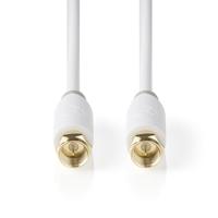 Nedis Satelliet- en Antennekabel | F-Male naar F-Male | 1 m | Wit | 1 stuks - CSBW41000WT10 CSBW41000WT10 - thumbnail