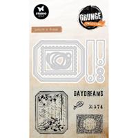 Studio Light • grunge collection stamp & cutting dies label & stamp - thumbnail