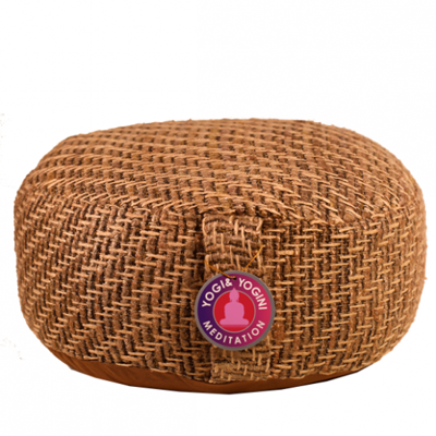 Yogi & Yogini Meditatiekussen Rond Bruin - 33 x 17 cm