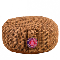 Yogi & Yogini Meditatiekussen Rond Bruin - 33 x 17 cm - thumbnail
