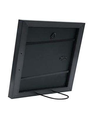 Deknudt Zwarte fotokader met rand in zilver 30x30 S41VK2