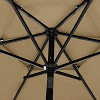 VidaXL Parasol 3-laags met aluminium paal 2,5 m taupe - thumbnail