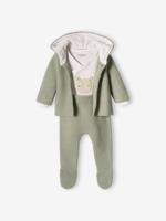 3-delige kraamset in puntschuim blauwgroen - thumbnail