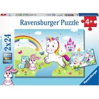 Ravensburger - sprookjesachtige eenhoorn puzzel 2x24 stuks - thumbnail