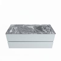 MONDIAZ VICA-DLUX 120cm badmeubel onderkast Clay 2 lades. Inbouw wastafel CLOUD rechts zonder kraangat, kleur Lava. - thumbnail