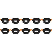 GU10 Inbouwspot Armatuur Rond Zwart Aluminium Ø85mm - 10 Stuks - thumbnail
