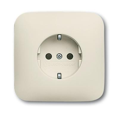 ABB 2CKA002013A4383 Geaard stopcontact IP20 Crème-wit, Parel-wit