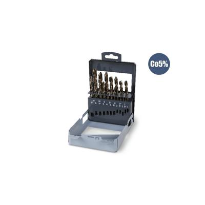 Beta 415CO/SP19 19-delig spiraalborenset met ronde schacht | HSS-CO 5% | volledig geslepen en glimmende afwerking - 004150421 004150421