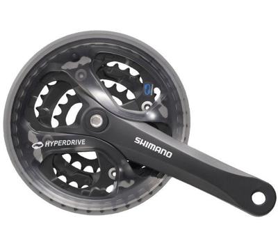 Shimano crankstel 7/8 speed acera fc-m361 175/48 x 38 x 28t met kettingscherm zwart