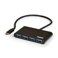 PORT Designs 900123 USB-C (USB 3.2 Gen 2) multiport hub 4 poorten Zwart - thumbnail